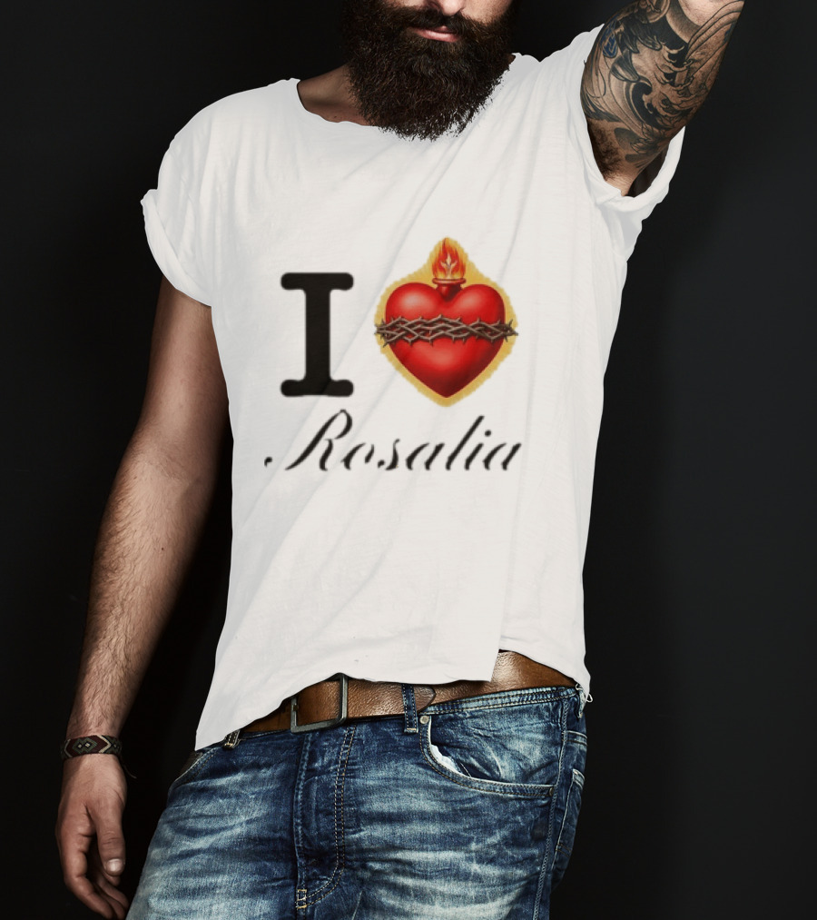 I Love Rosalia Alexa Demie Wear LUX Tour 2026 Sacred Heart Flame Thorn T-Shirt