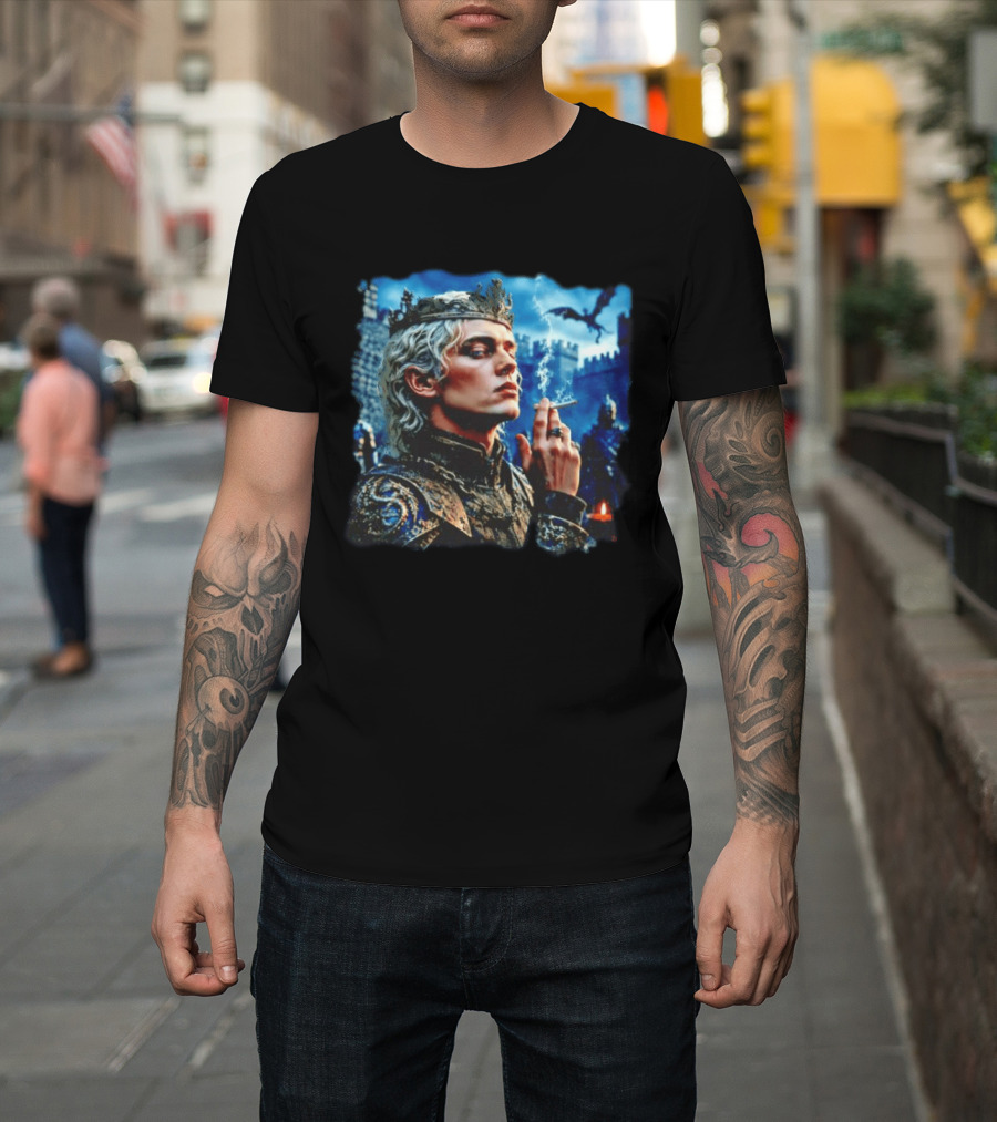 Aemond Targaryen House Of The Dragon Smoking Cigarette Castle Dragon King T-Shirt