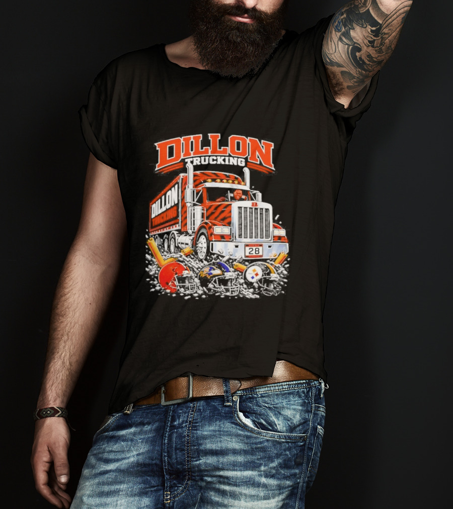 Corey Dillon Cincinnati Bengals Dillon Trucking Football Truck T-Shirt