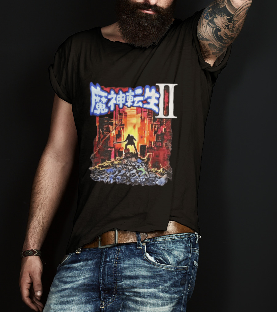 Majintensei II Ronin Warrior In Post Apocalyptic Cityscape T-Shirt