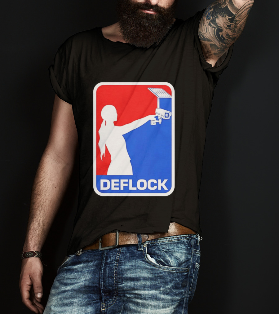 Deflock Woman Pointing At Security Camera T-Shirt