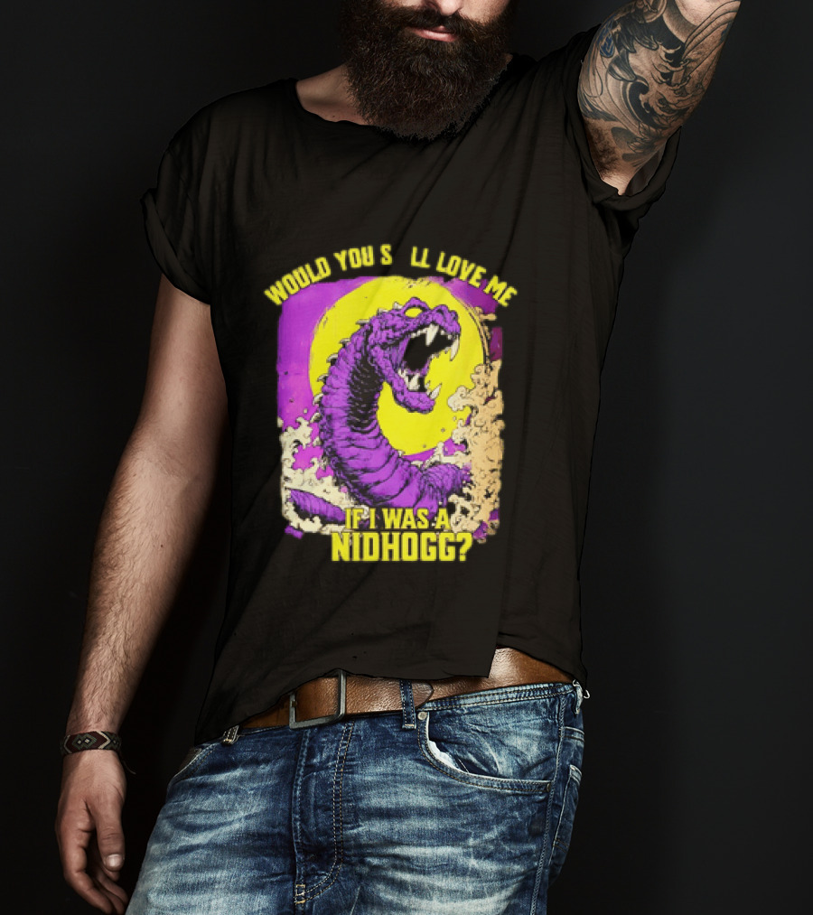 Would You Still Love Me If I Was A Nidhogg Purple Monster Retro Aesthetic T-Shirt