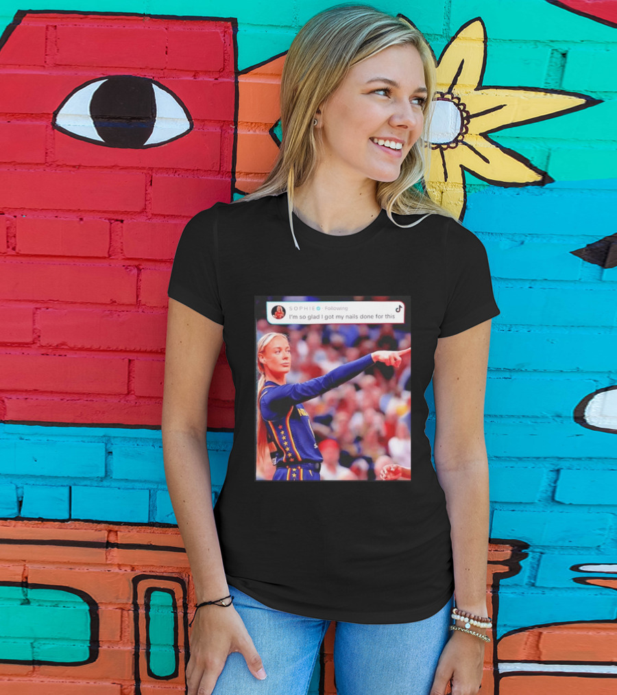 Sophie Cunningham Pointing I'm So Glad I Got My Nails Done Basketball Moment T-Shirt
