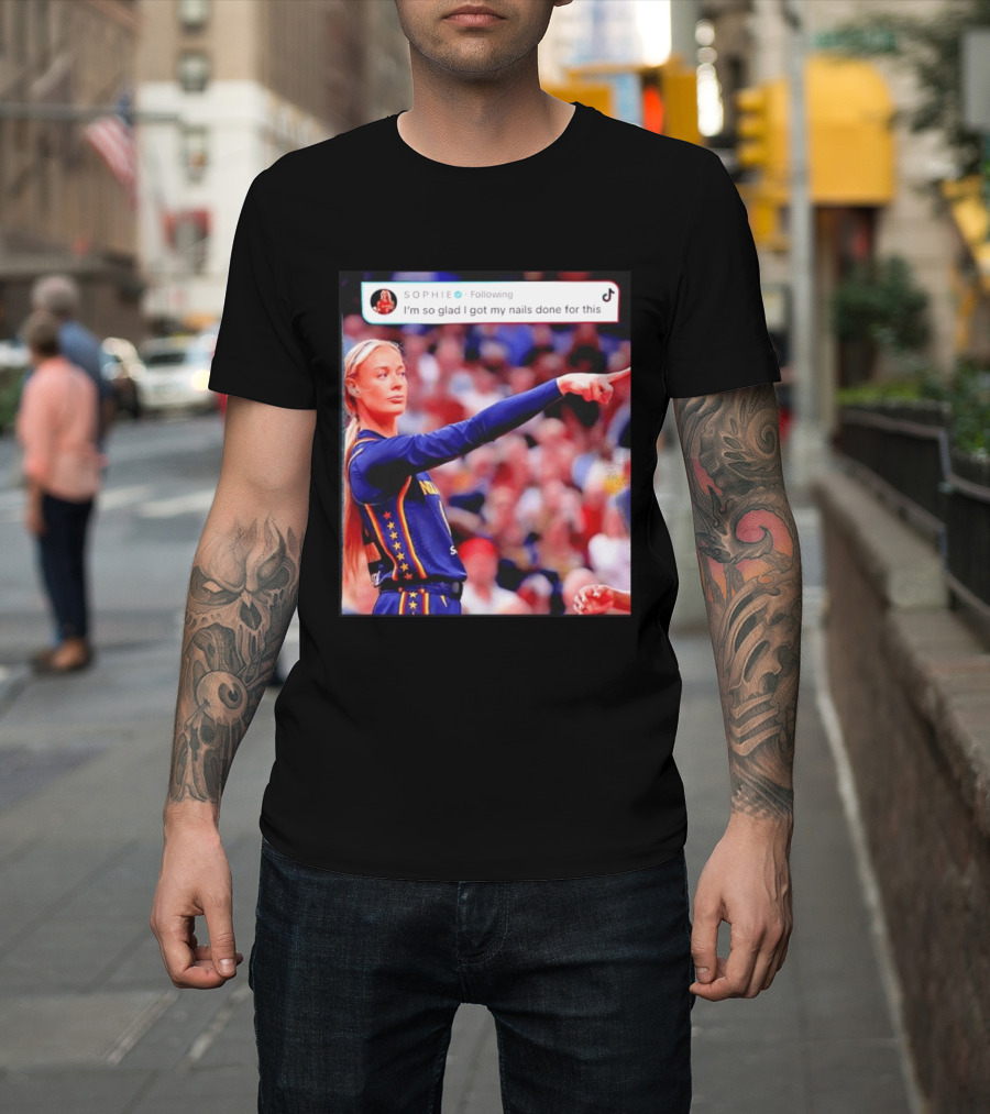 Sophie Cunningham Pointing I'm So Glad I Got My Nails Done Basketball Moment T-Shirt