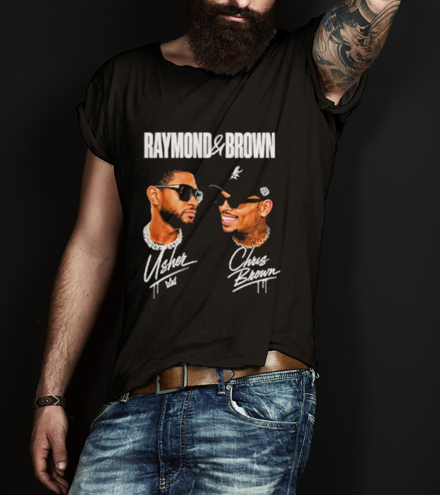 Raymond And Brown Usher Chris Brown Signatures T-Shirt