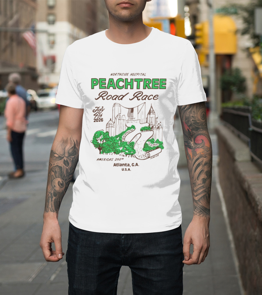 2026 Atlanta Peachtree Road Race MARTA Atlanta G.A. U.S.A. T-Shirt