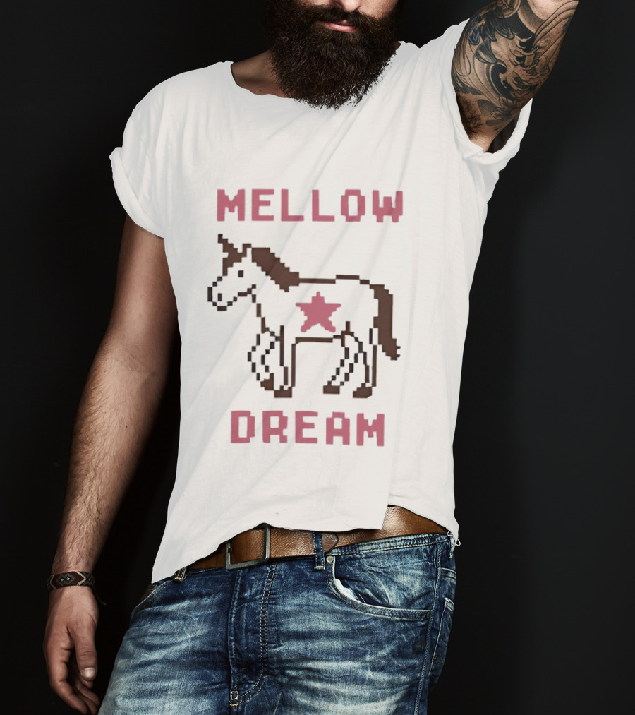Mellow Dream Pixel Unicorn Star T-Shirt