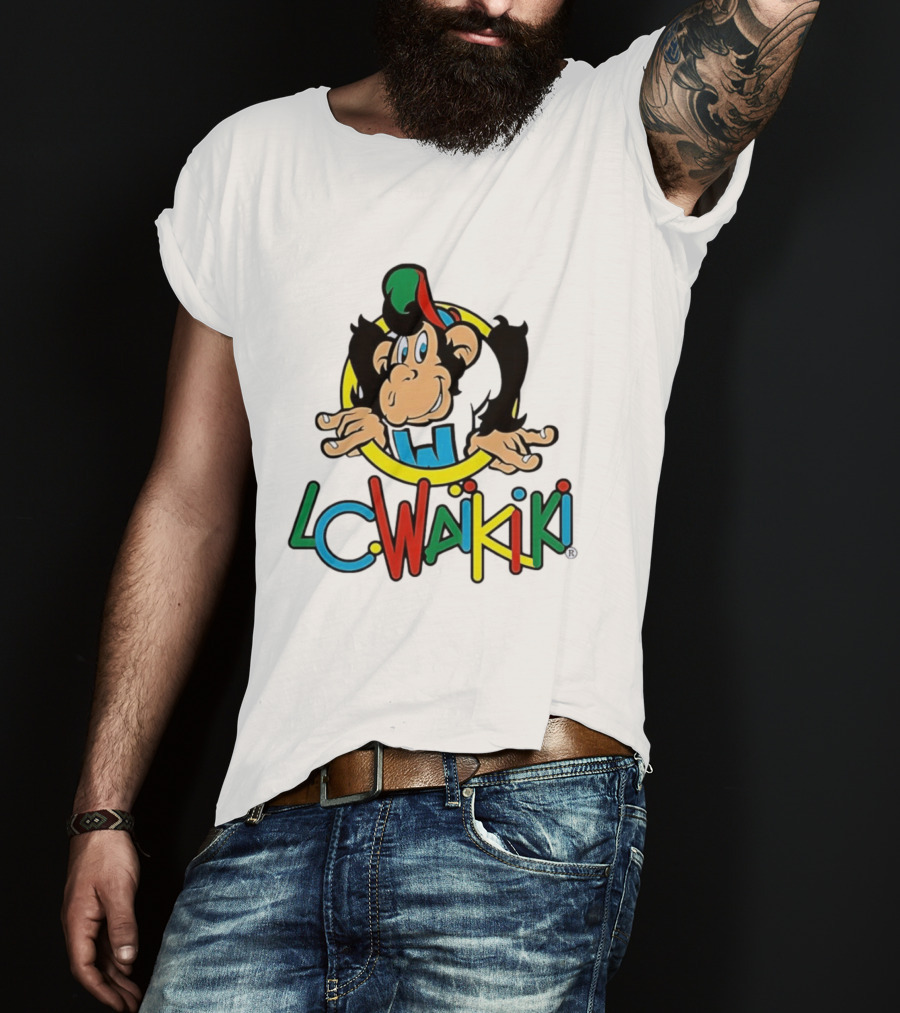 LC Waikiki Colorful Cartoon Monkey T-Shirt
