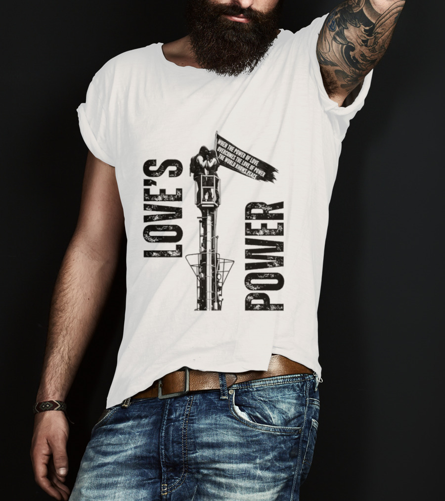 Love's Power Angela Nikolau And Ivan Beerkus Tower Embrace T-Shirt