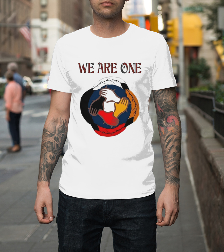 We Are One Multicolored Unity Hands T-Shirt