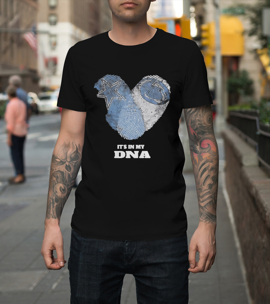 Dallas Cowboys Heart It's In My DNA Football Team Fan Pride T-Shirt