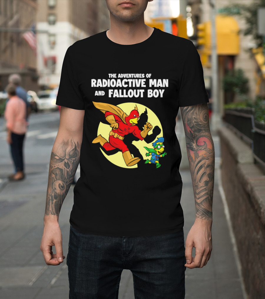 The Adventures Of Radioactive Man And Fallout Boy Comic Hero Duo T-Shirt