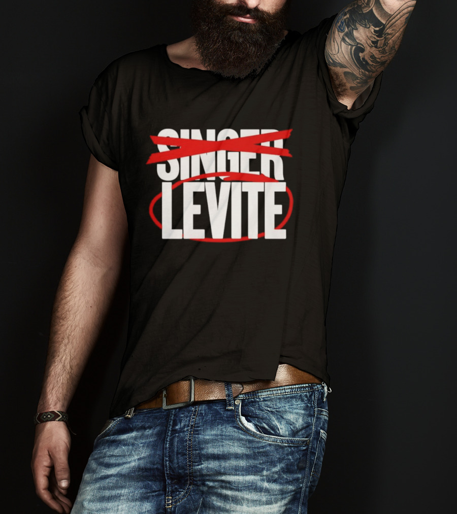 LEVITE Not SINGER Red Crossed Out T-Shirt