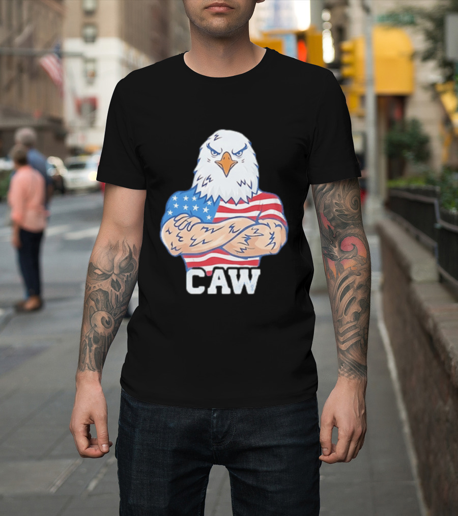 Pat McAfee Eagle Caw American Flag 4th Of July T-Shirt