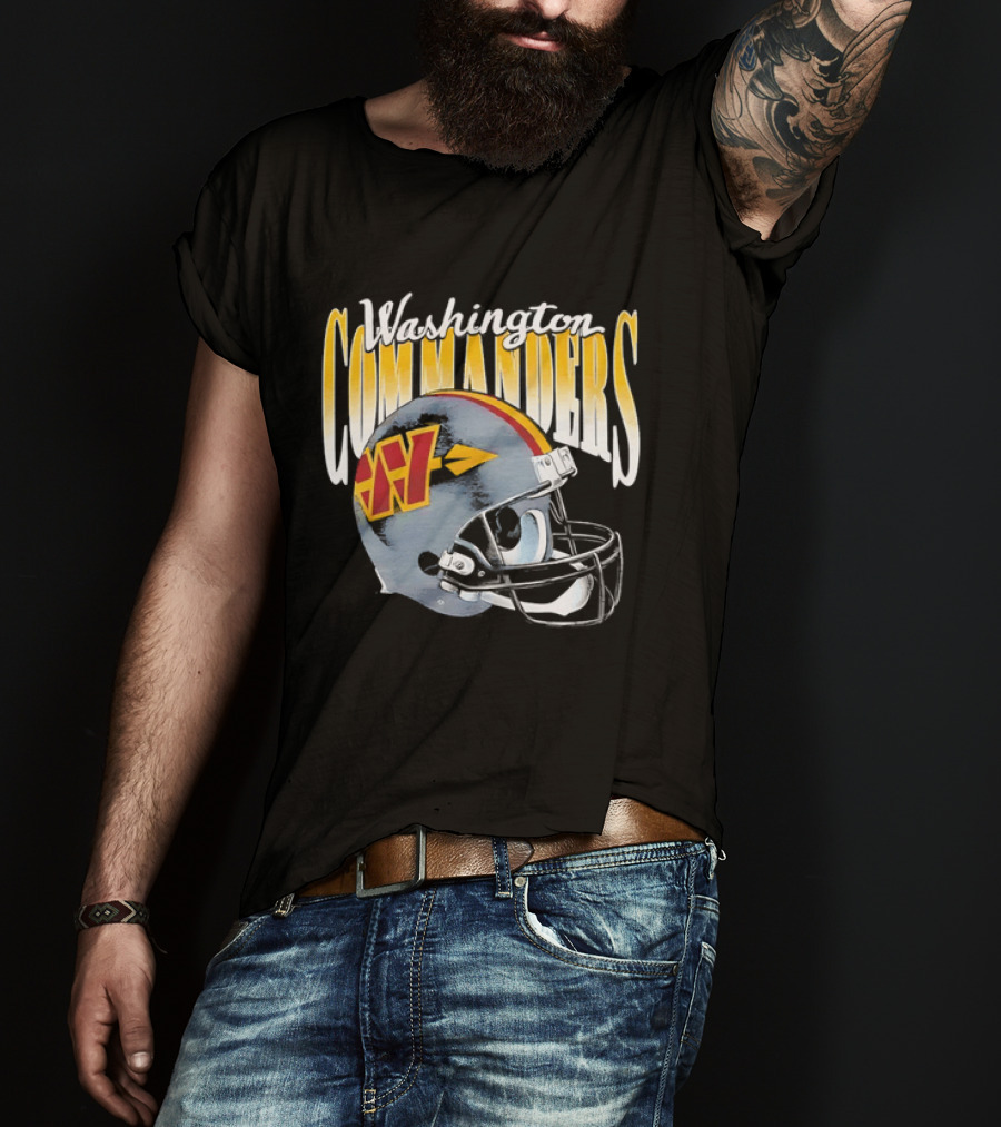 Washington Commanders Football Helmet Men's T-Shirt