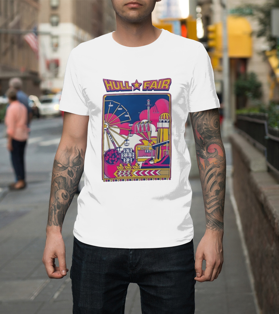 Hull Fair Ferris Wheel Carnival Rides And Helter Skelter T-Shirt