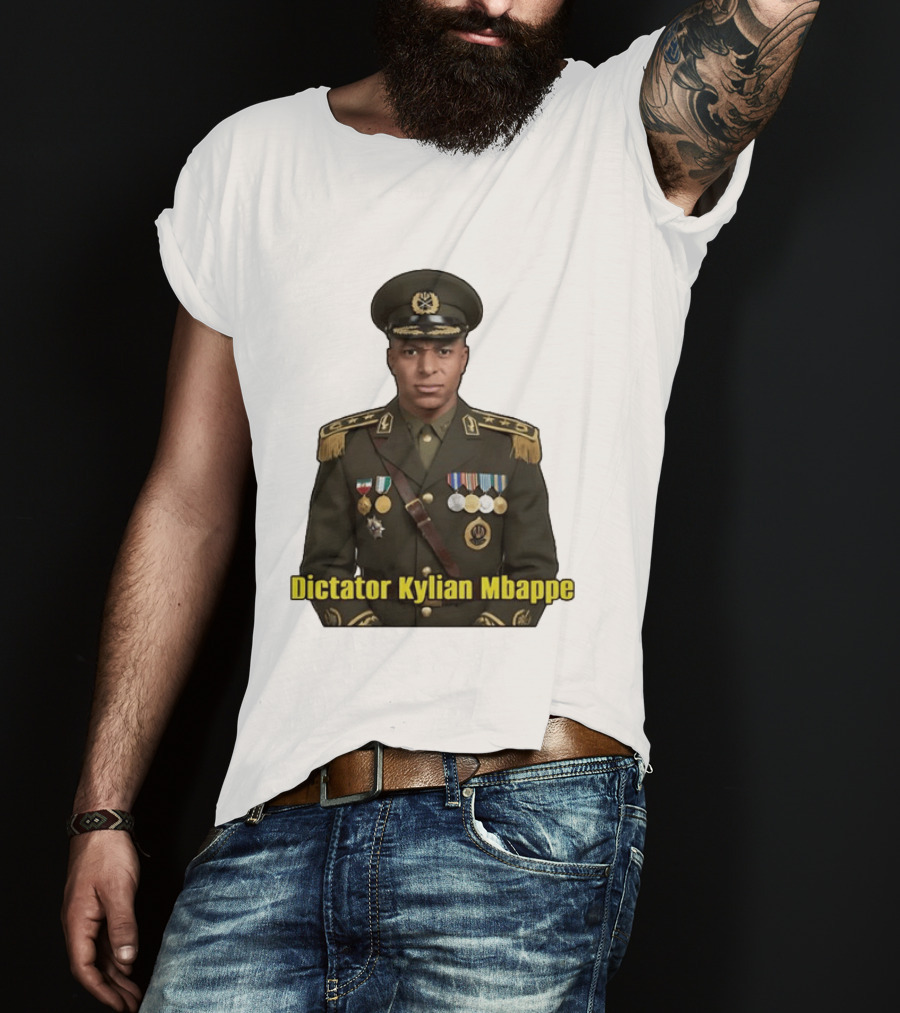 Kylian Mbappe France National Team Dictator Kylian Mbappe Military Uniform T-Shirt