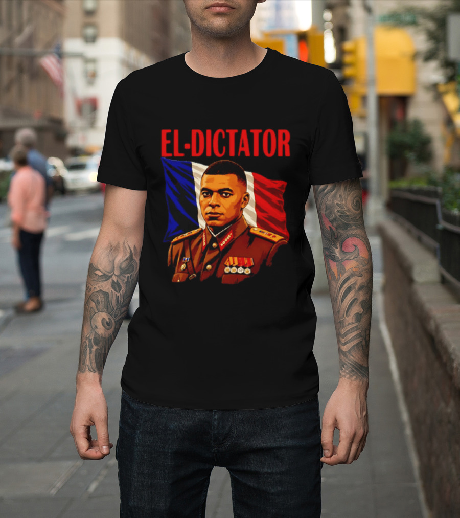 Kylian Mbappe El Dictator French Flag Concept T-Shirt