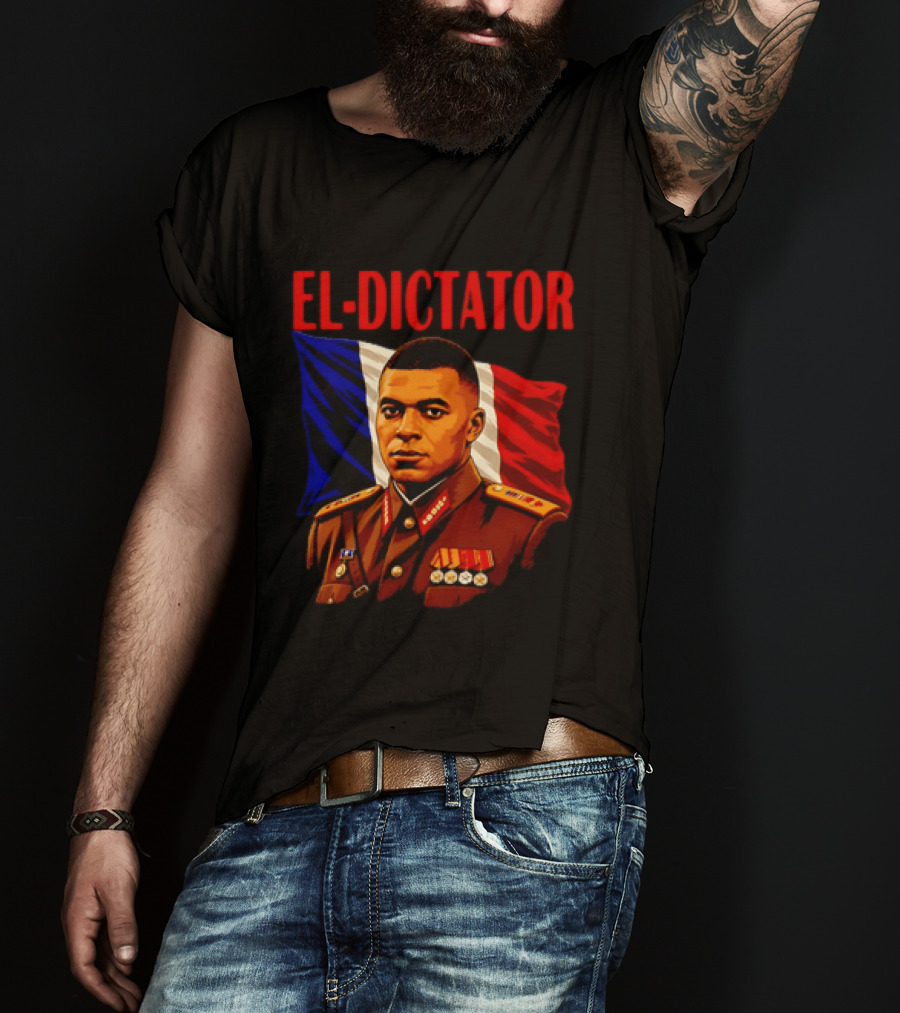 Kylian Mbappe El Dictator French Flag Concept T-Shirt