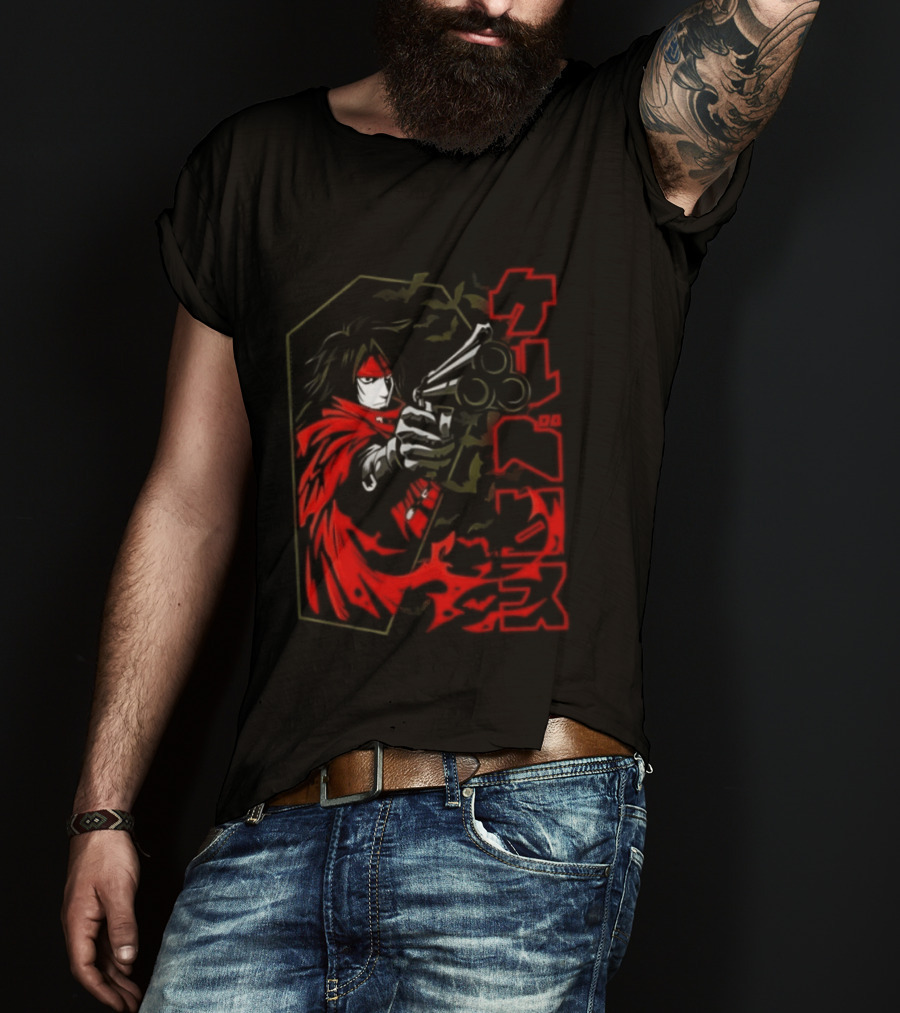 Vincent Valentine Final Fantasy VII Lock N Load Manga T-Shirt