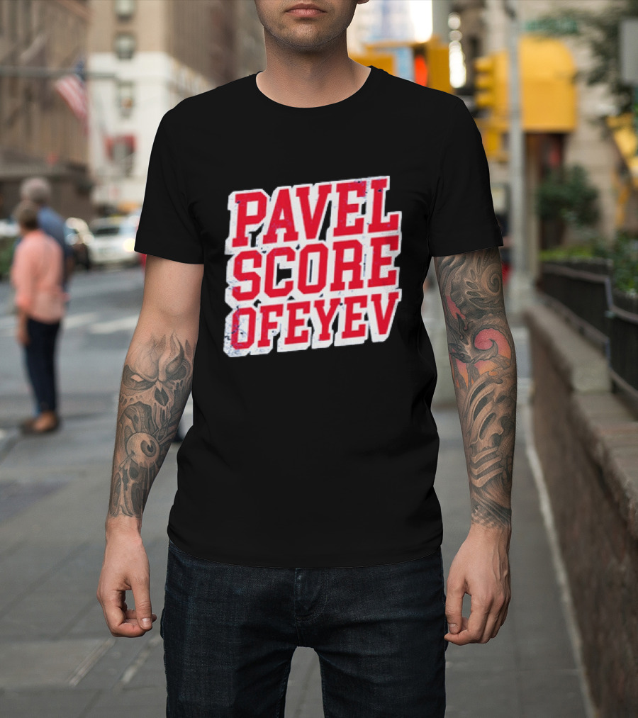 Pavel Score Vegas Golden Knights Distressed Dorofeyev T-Shirt