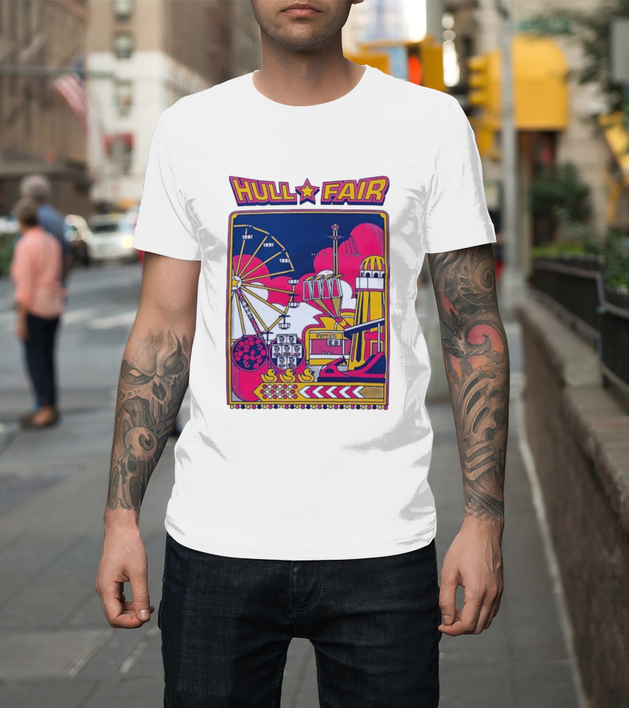 Hull Fair Patties Carnival Ferris Wheel And Helter Skelter Fun Attractions T-Shirt