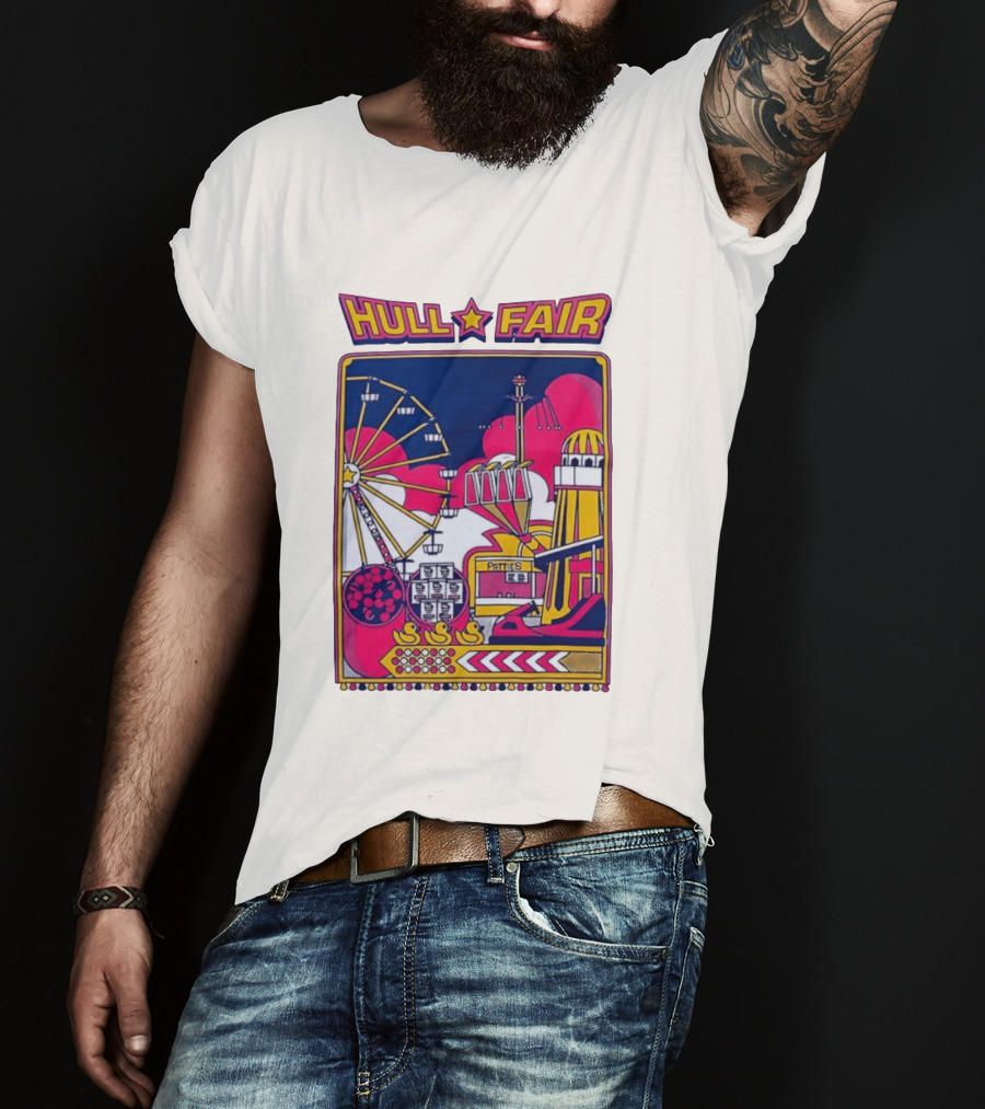Hull Fair Patties Carnival Ferris Wheel And Helter Skelter Fun Attractions T-Shirt