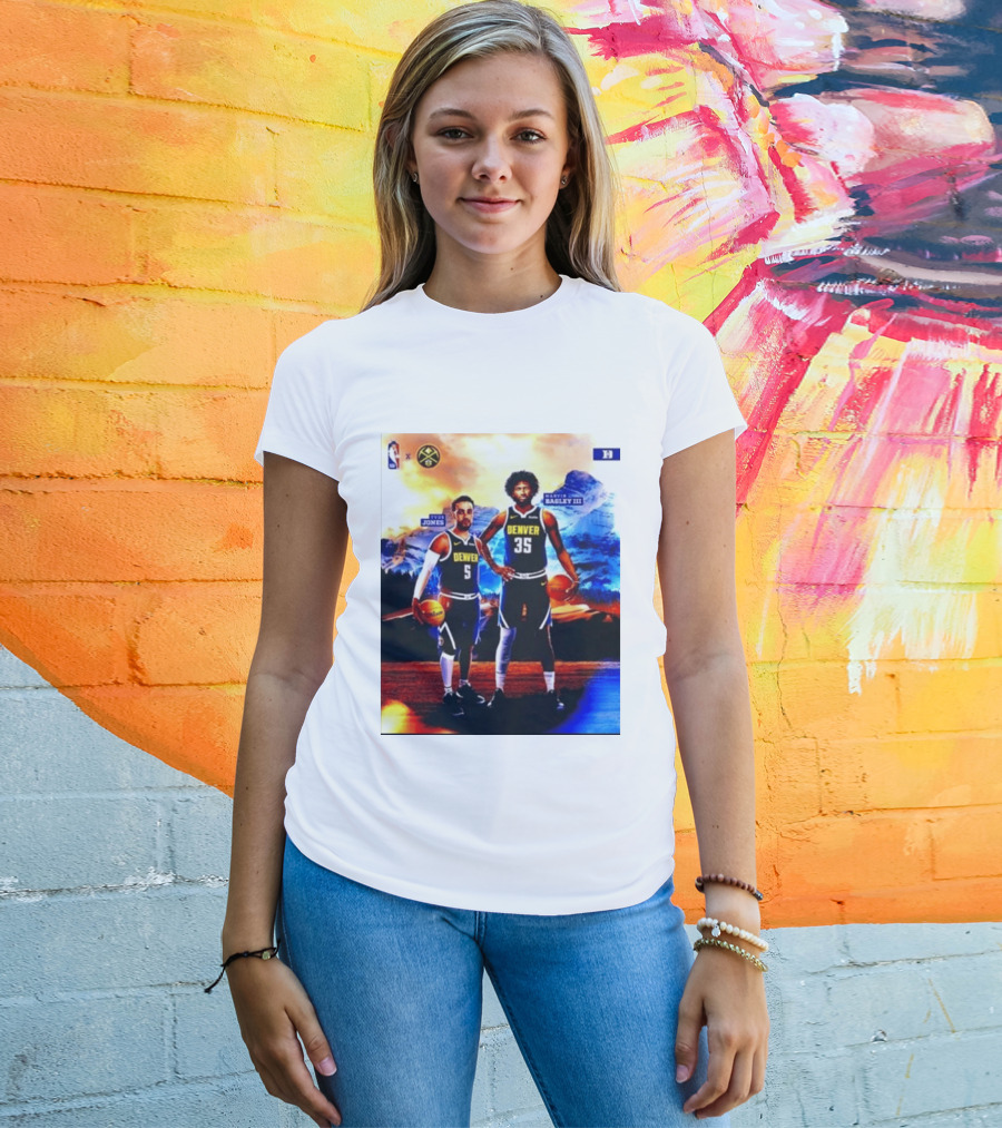 Denver Nuggets Tyus Jones Marvin Bagley III NBA Mountain T-Shirt