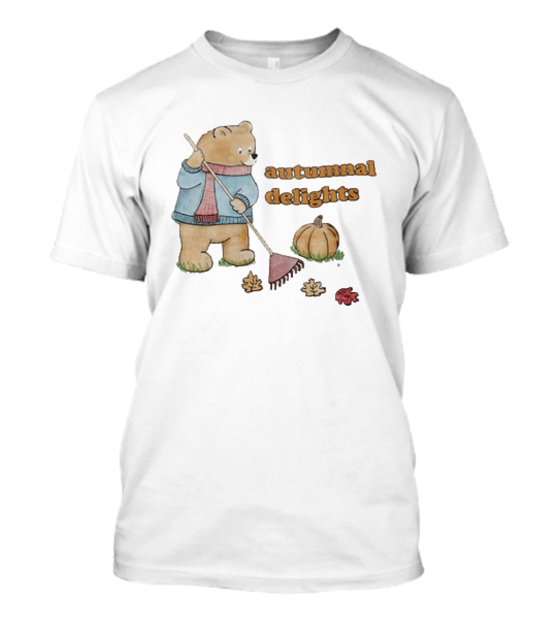 Winnie The Pooh Sorry I'm Busy Yearning For Autumnal Delights Pumpkin And Leaves T-Shirt