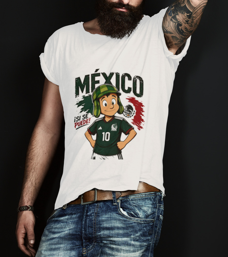 México El Chavo Del Ocho Isi Se Puede Football Soccer Jersey 10 T-Shirt