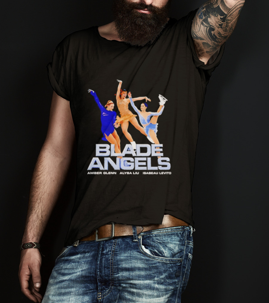 Blade Angels Amber Glenn Alysa Liu Isabeau Levito Team USA Figure Skating T-Shirt