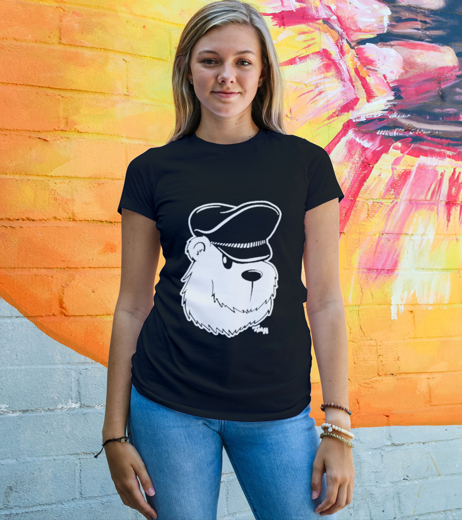 Bear With Police Officer Hat T-Shirt