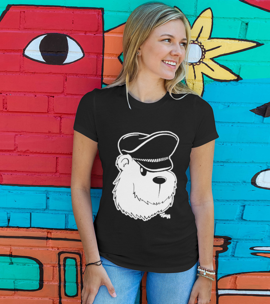 Bear With Police Officer Hat T-Shirt