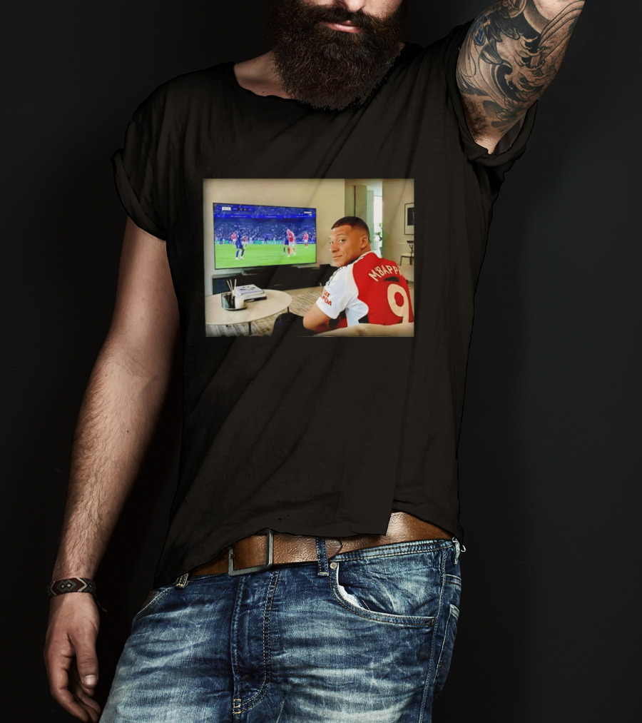 Kylian Mbappé No 9 Arsenal Jersey Visit Rwanda T-Shirt