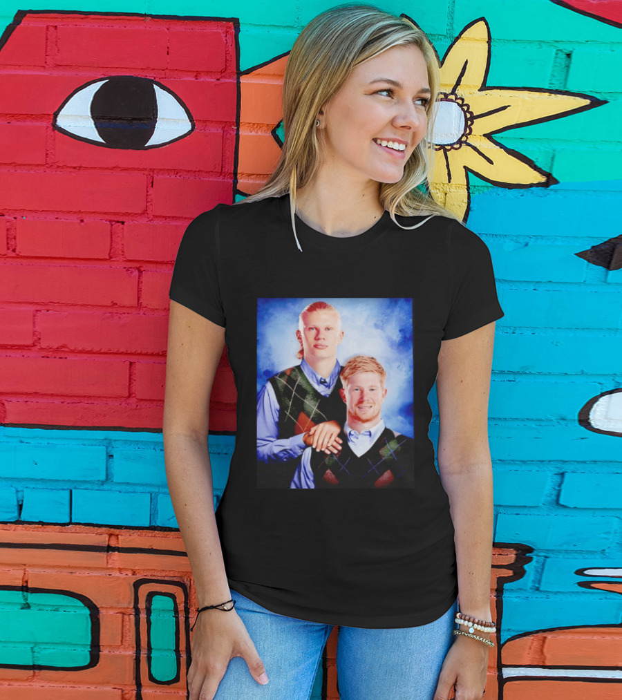 Erling Haaland Kevin De Bruyne Step Brothers Manchester City FC T-Shirt