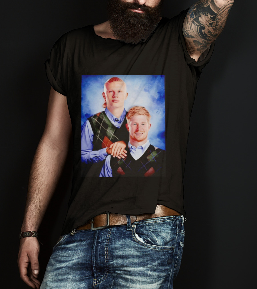 Erling Haaland Kevin De Bruyne Step Brothers Manchester City FC T-Shirt