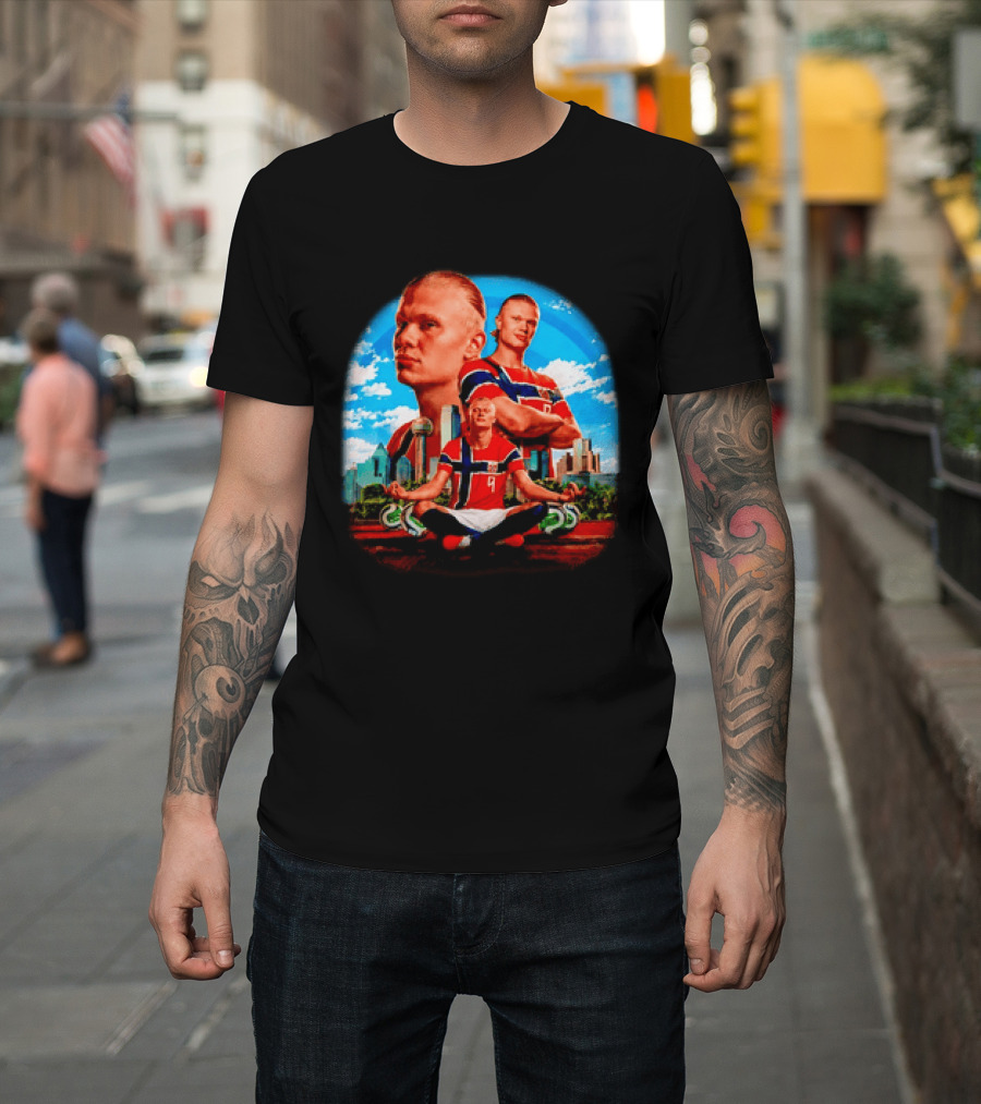 Erling Haaland Norway 26WC Collage National Team Footballer T-Shirt