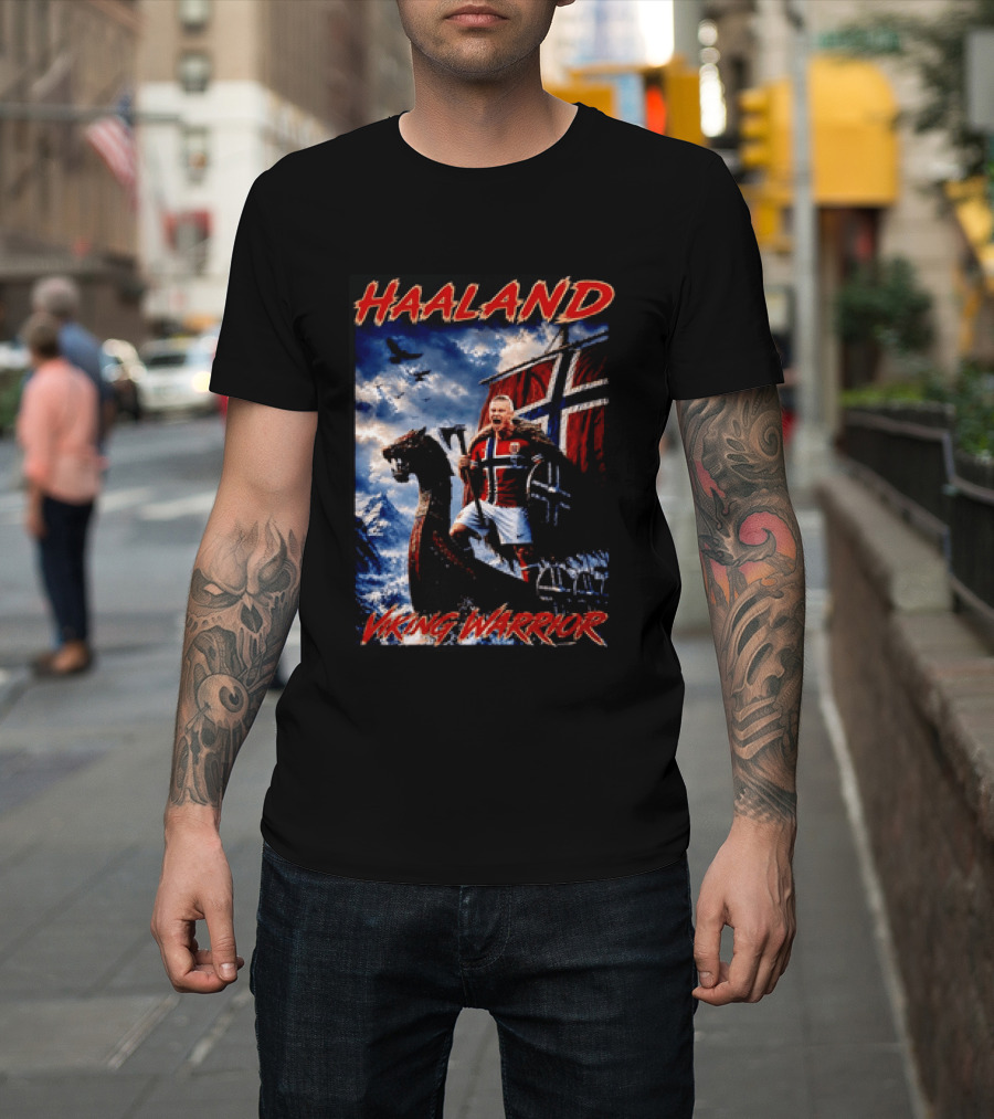 Haaland Viking Warrior Norway Football Nordic Pride T-Shirt