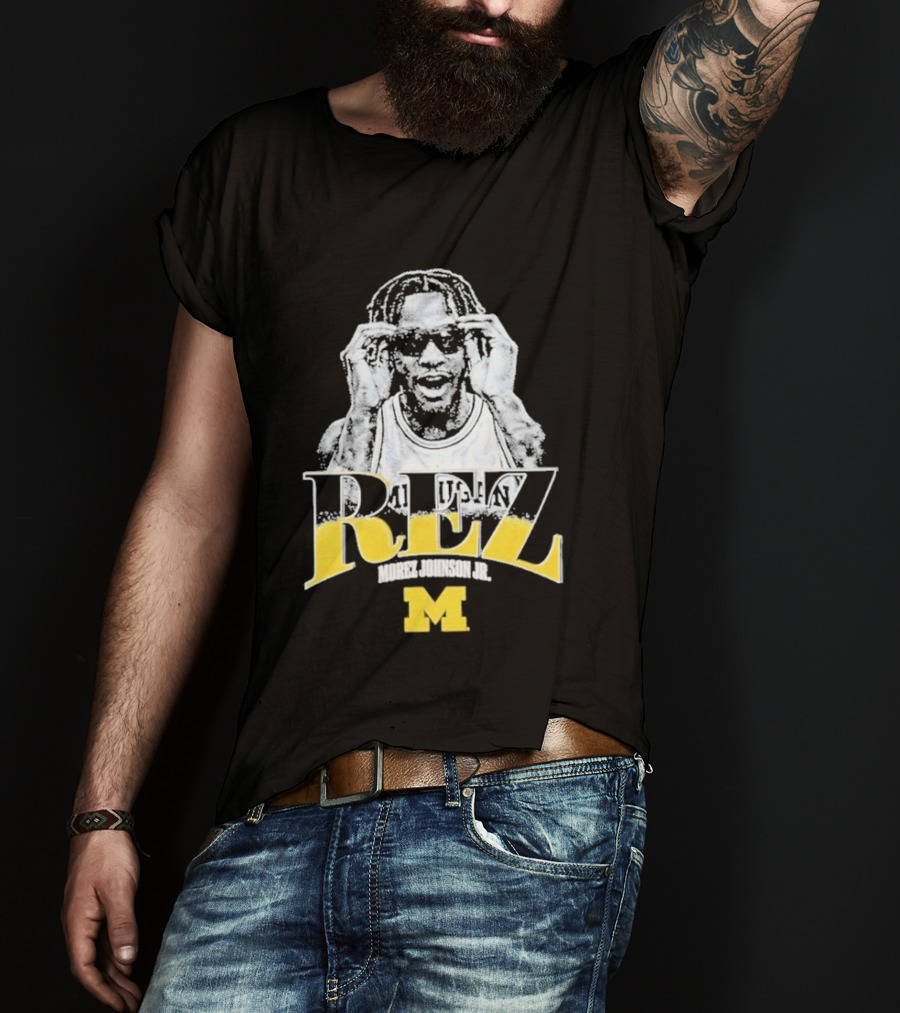 Morez Johnson M Michigan Wolverines Basketball REZ T-Shirt