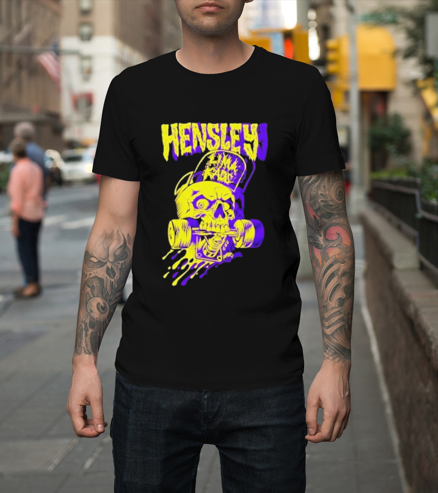 Hensley Lima Kaos Skull Skateboarding T-Shirt