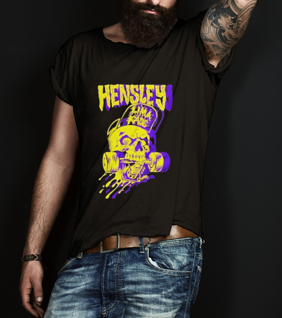 Hensley Lima Kaos Skull Skateboarding T-Shirt