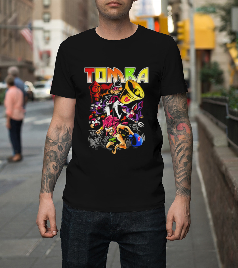 Tomba Video Game Playstation Colorful T-Shirt