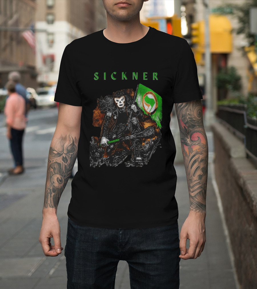 Sickner Mask Warrior Always And Forever Antifascist Hurling Stick T-Shirt