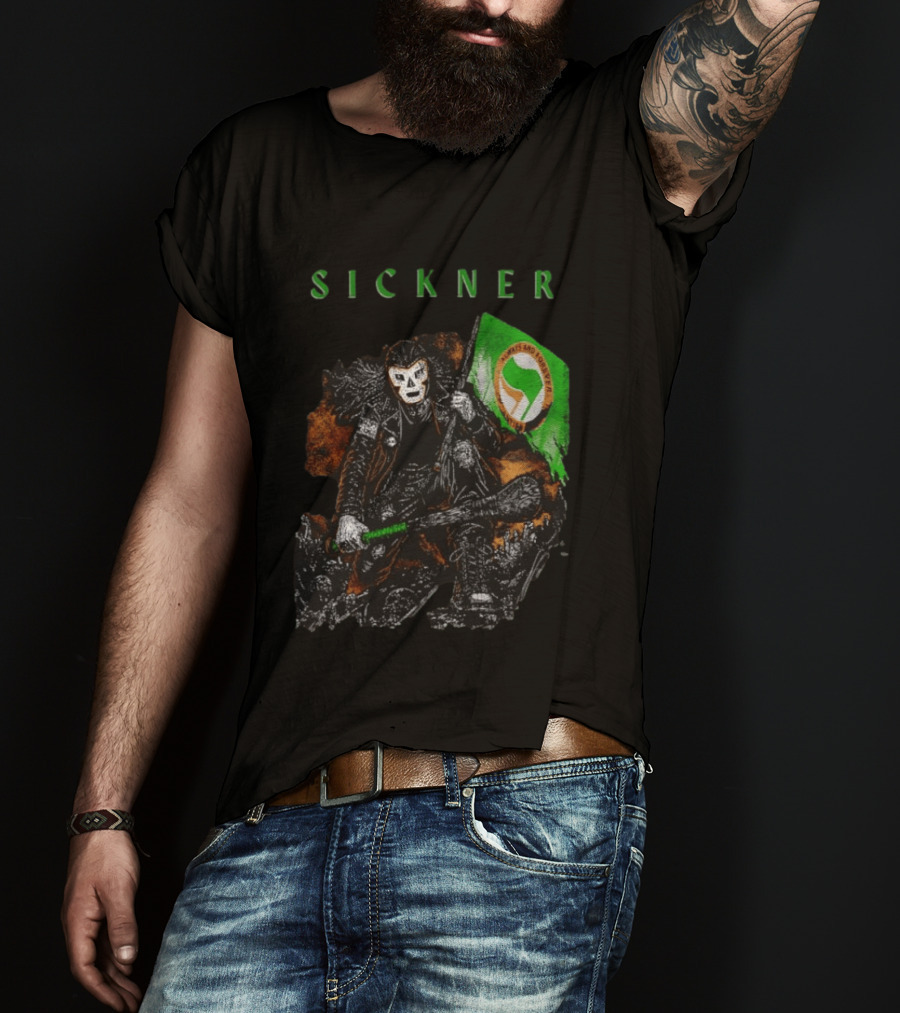 Sickner Mask Warrior Always And Forever Antifascist Hurling Stick T-Shirt