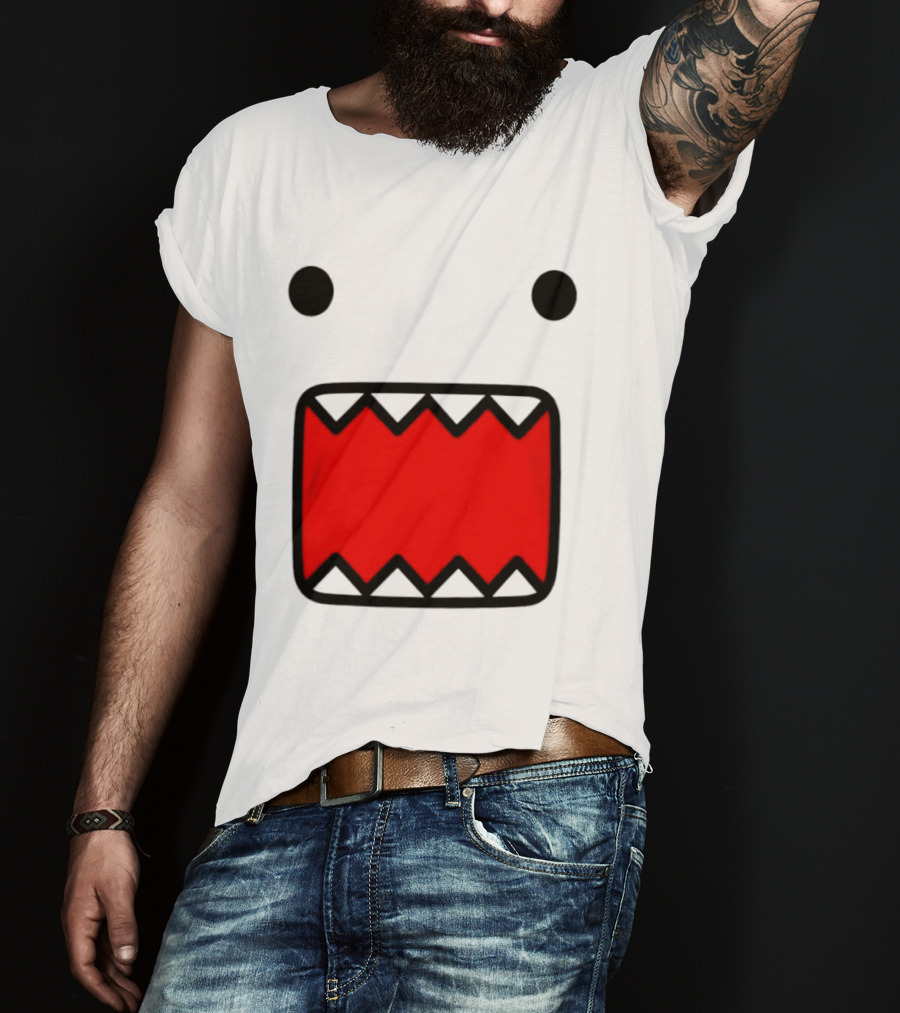 Domo Face Red And Pink Contrast T-Shirt