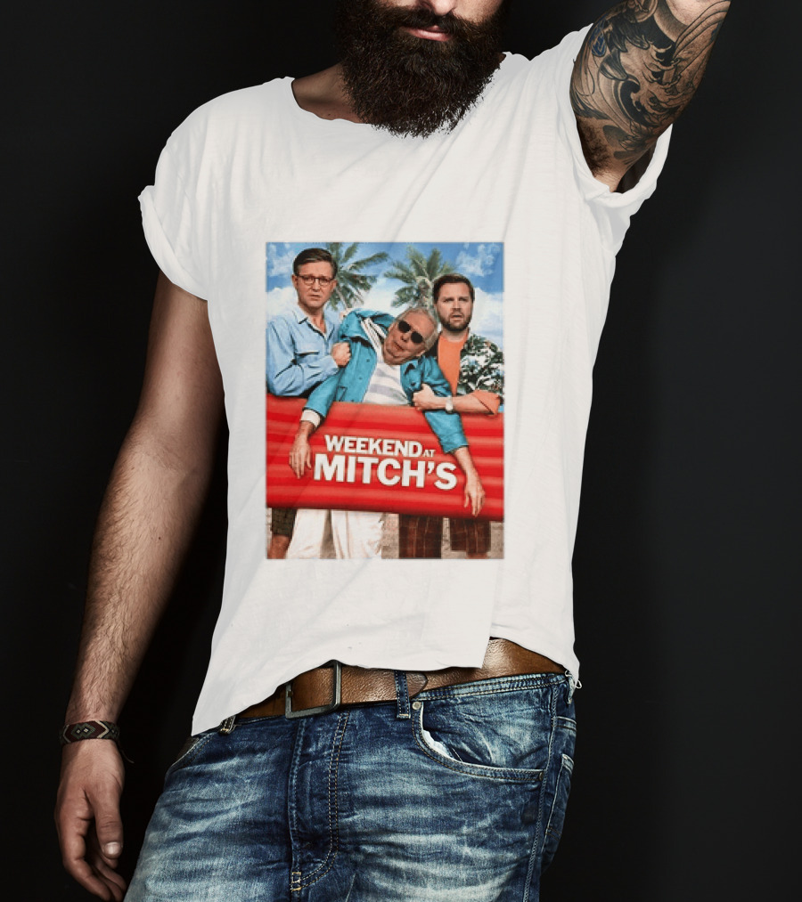 Weekend At Mitch's Meme Mitch McConnell Tropical Comedy T-Shirt