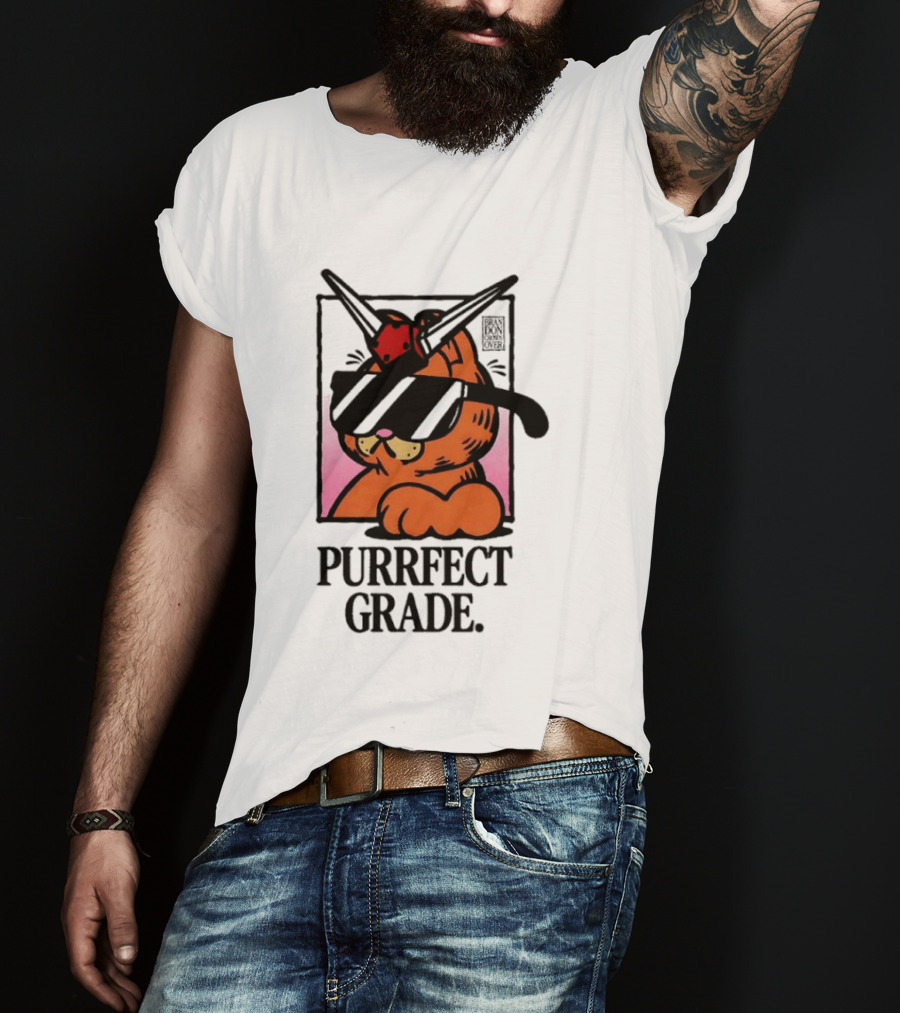Gundam Purrfect Grade Cat Sunglasses Robot Mashup T-Shirt