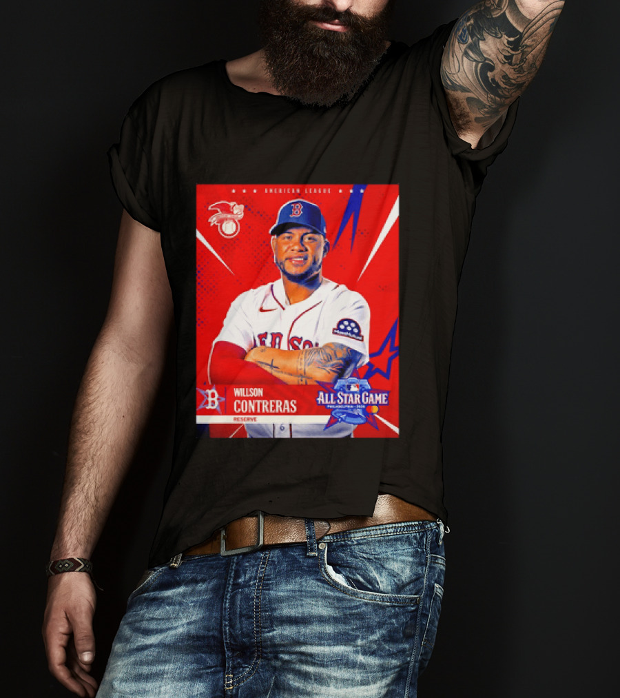 Boston Red Sox Willson Contreras 2026 All Star Game Reserve American League T-Shirt