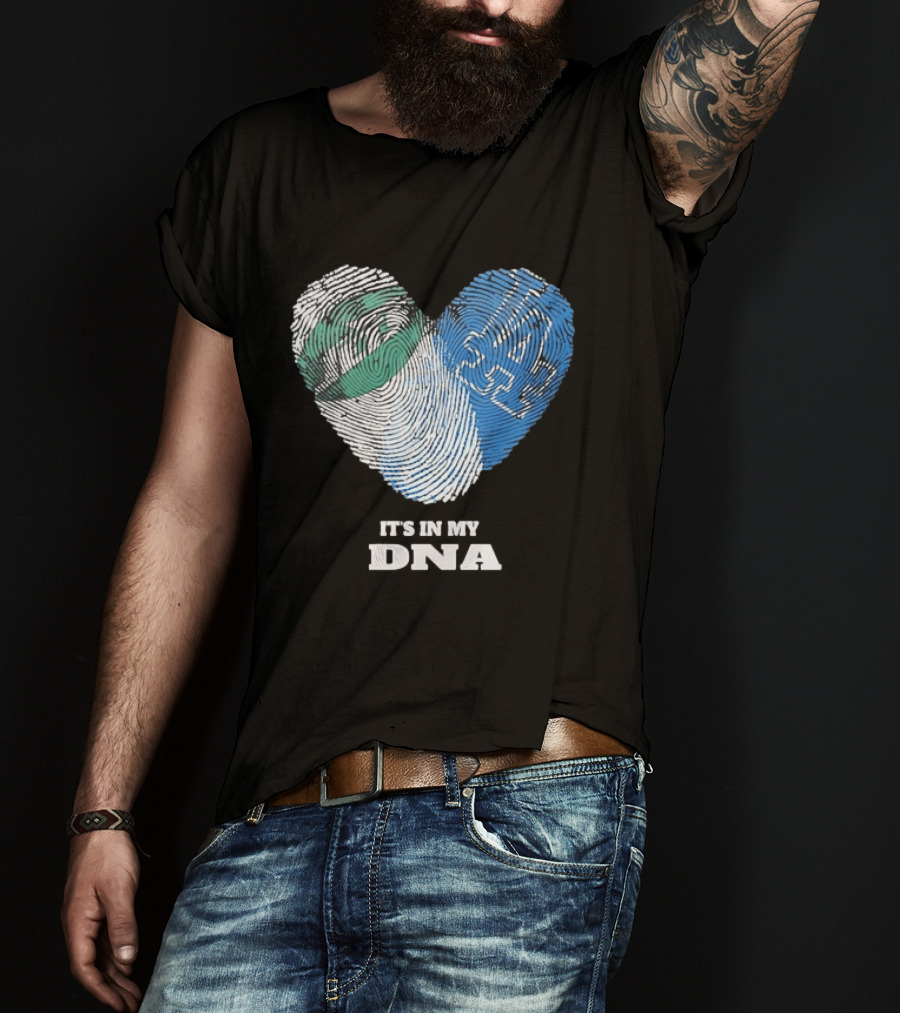 Los Angeles Dodgers It's In My DNA Fingerprint Heart T-Shirt