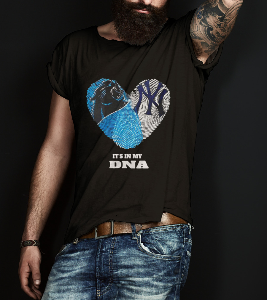 New York Yankees Carolina Panthers It's In My DNA T-Shirt